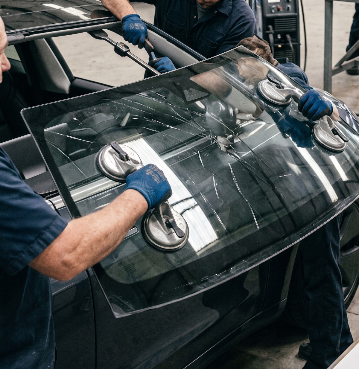 Installation professionnelle de pare-brise chez Carrosserie Auto Québec à Lévis.